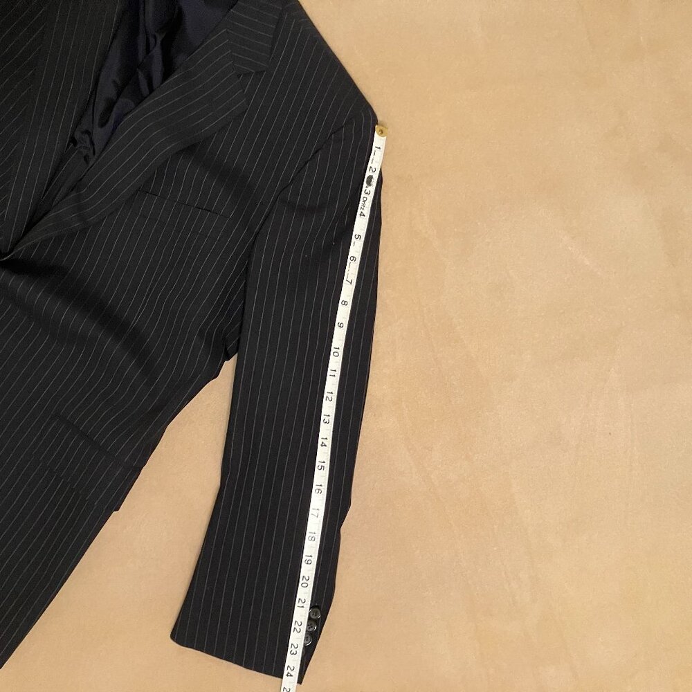 Brooks Brothers Navy Blue Pinstripe Suit - Size: 45R - Picture 8 of 16